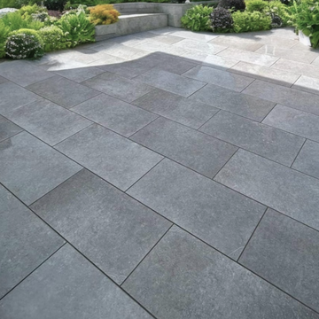 Adriatic Grey Italian Outdoor Porcelain Paving Slabs - 900x450x20 mm