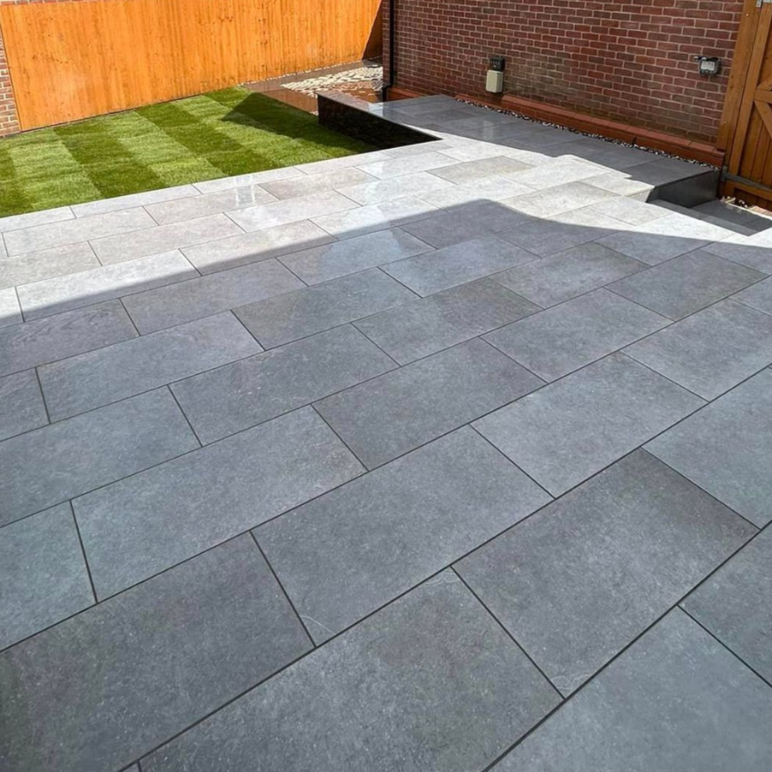 Adriatic Grey Outdoor Porcelain Paving Slabs - 900x450x20 mm