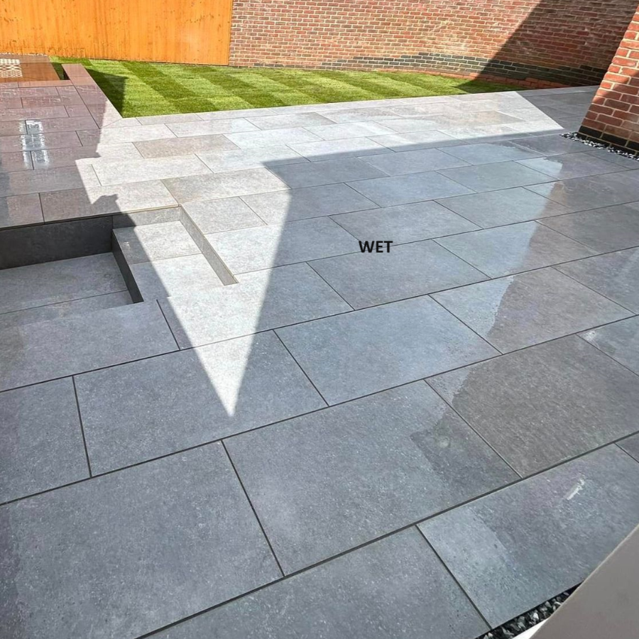 Adriatic Grey Outdoor Porcelain Paving Slabs - 900x450x20 mm