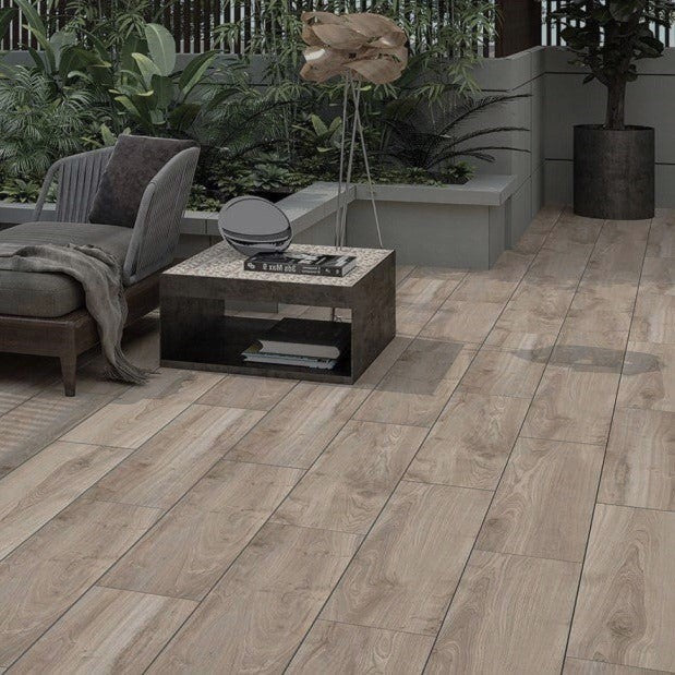 Alps Oak Wood Effect Outdoor Porcelain Paving Slabs - 1200x300x20mm