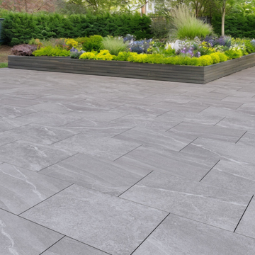 Baltic Grey Outdoor Porcelain Paving Slabs - 900x600x20 mm