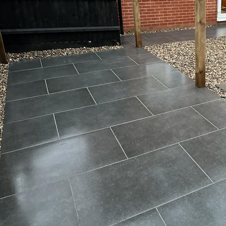 Bari Black Outdoor Porcelain Paving Slabs - 900x600x20 mm