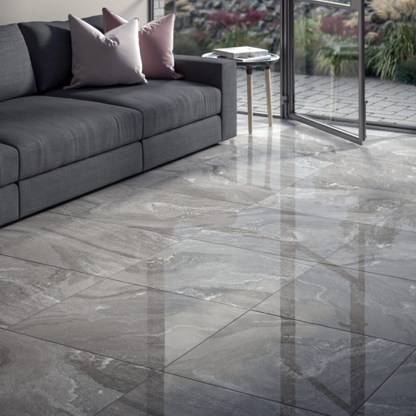 Foggy Anthracite Indoor Wall&Floor Porcelain Tile- 600x600mm