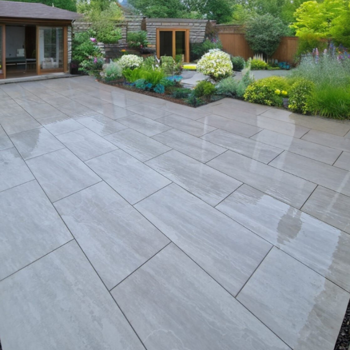 Kandla Grey Outdoor Porcelain Paving Slabs - 1200X600x20mm