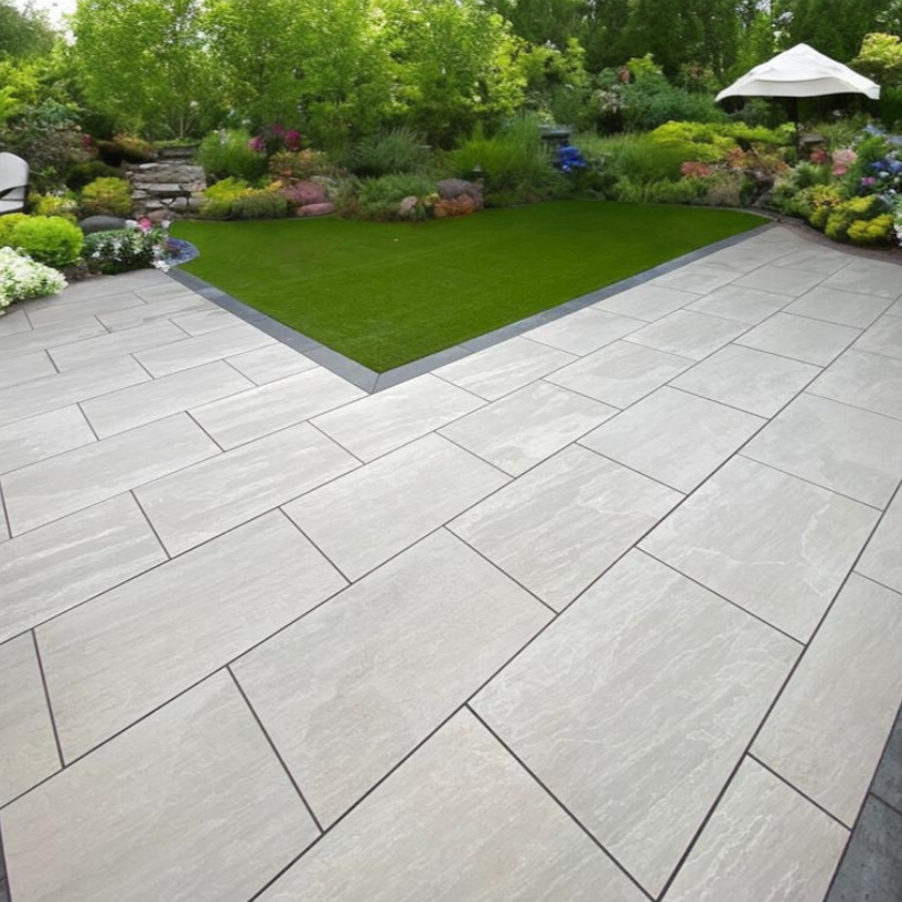 Kandla Grey Outdoor Porcelain Paving Slabs - 900x600x20 mm