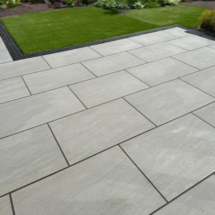 Kandla Grey Outdoor Porcelain Paving Slabs - 900x600x20 mm