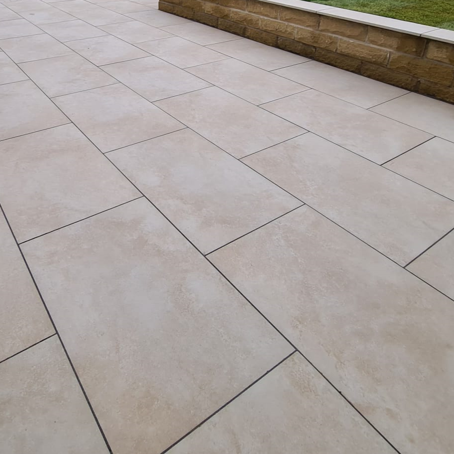 Milano Beige Outdoor Porcelain Paving Slabs - 1200x600x20 mm