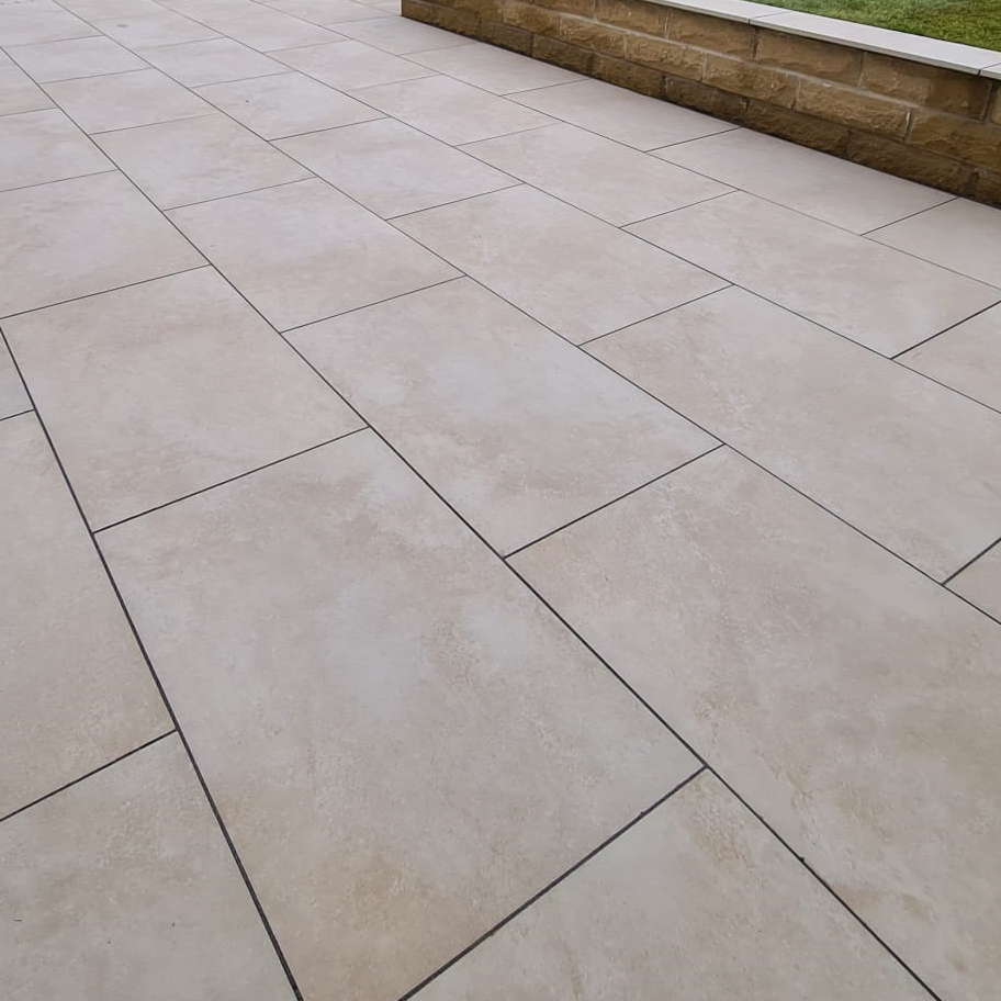 Milano Beige Outdoor Porcelain Paving Slabs - 900x600x20 mm