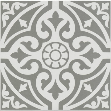 Patterned Grey Decor Porcelain Tile - 330x300mm