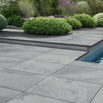 Peru Grey Outdoor Porcelain Paving Slabs - 900x600x20 mm