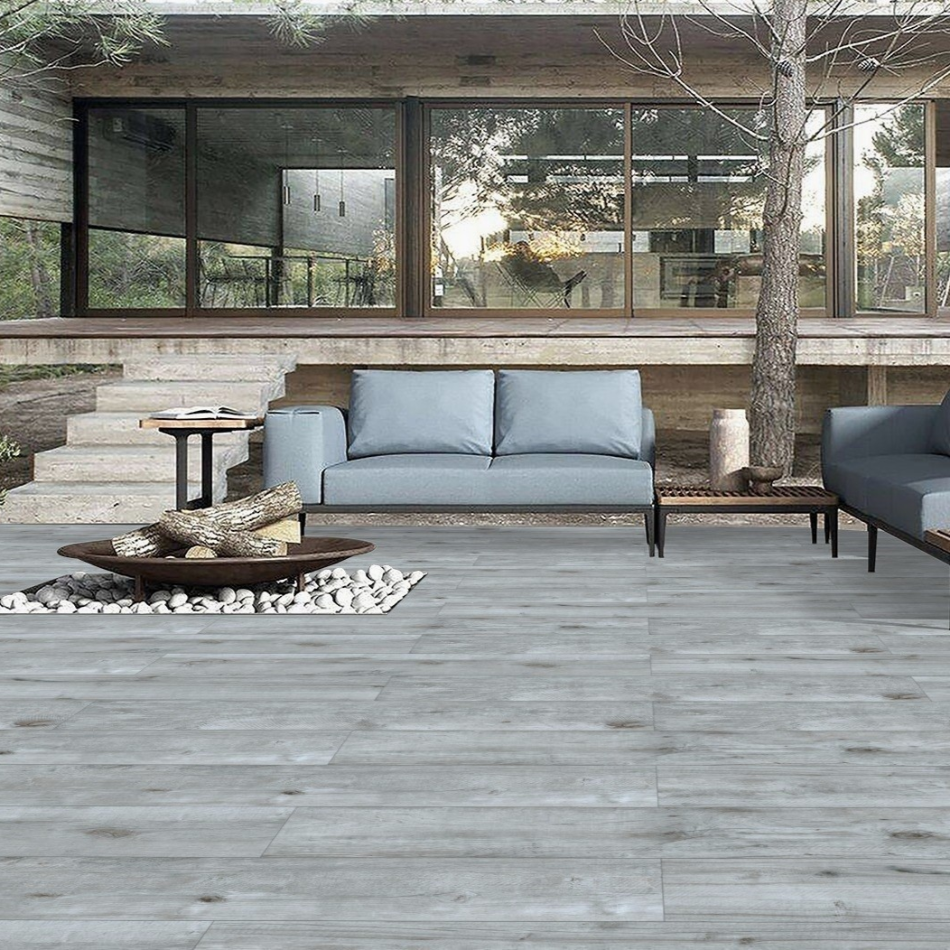 Pietra Wood Effect Outdoor Porcelain Paving Slabs - 1200x300x20mm