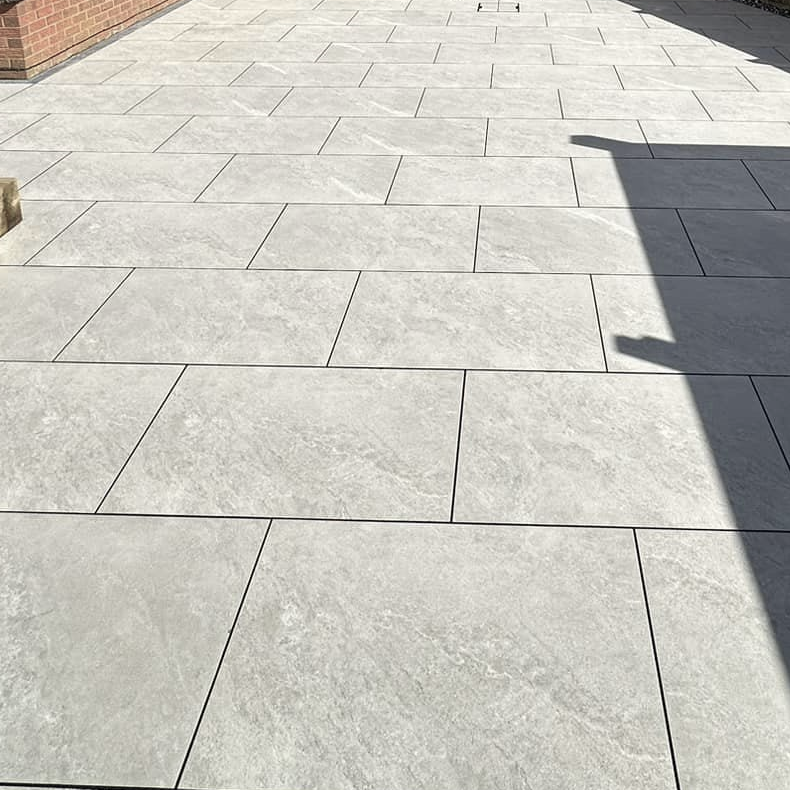 Pisa Grey Outdoor Porcelain Paving Slabs - 900x600x20 mm