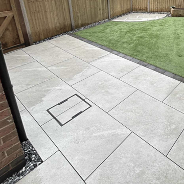 Pisa Grey Outdoor Porcelain Paving Slabs - 600x600x20 mm