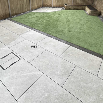 Pisa Grey Outdoor Porcelain Paving Slabs - 900x600x20 mm