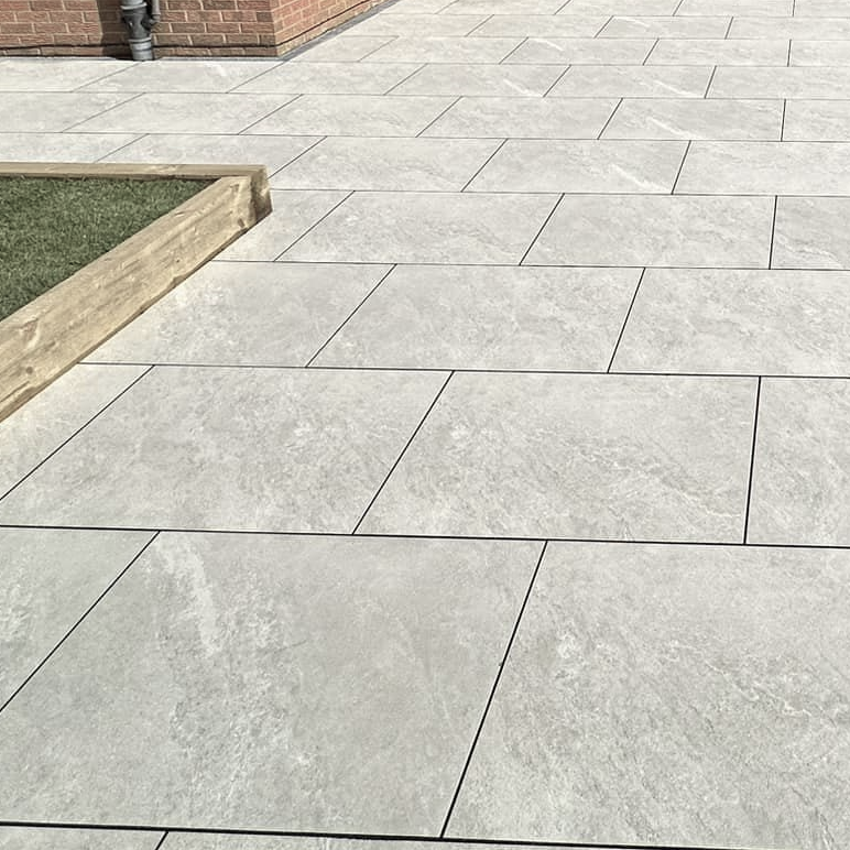 Pisa Grey Outdoor Porcelain Paving Slabs - 600x600x20 mm