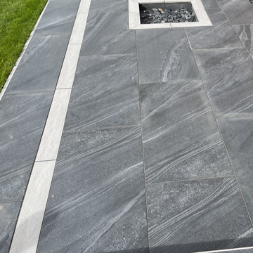 Pompei Black Outdoor Porcelain Paving Slabs - 900x600x20 mm