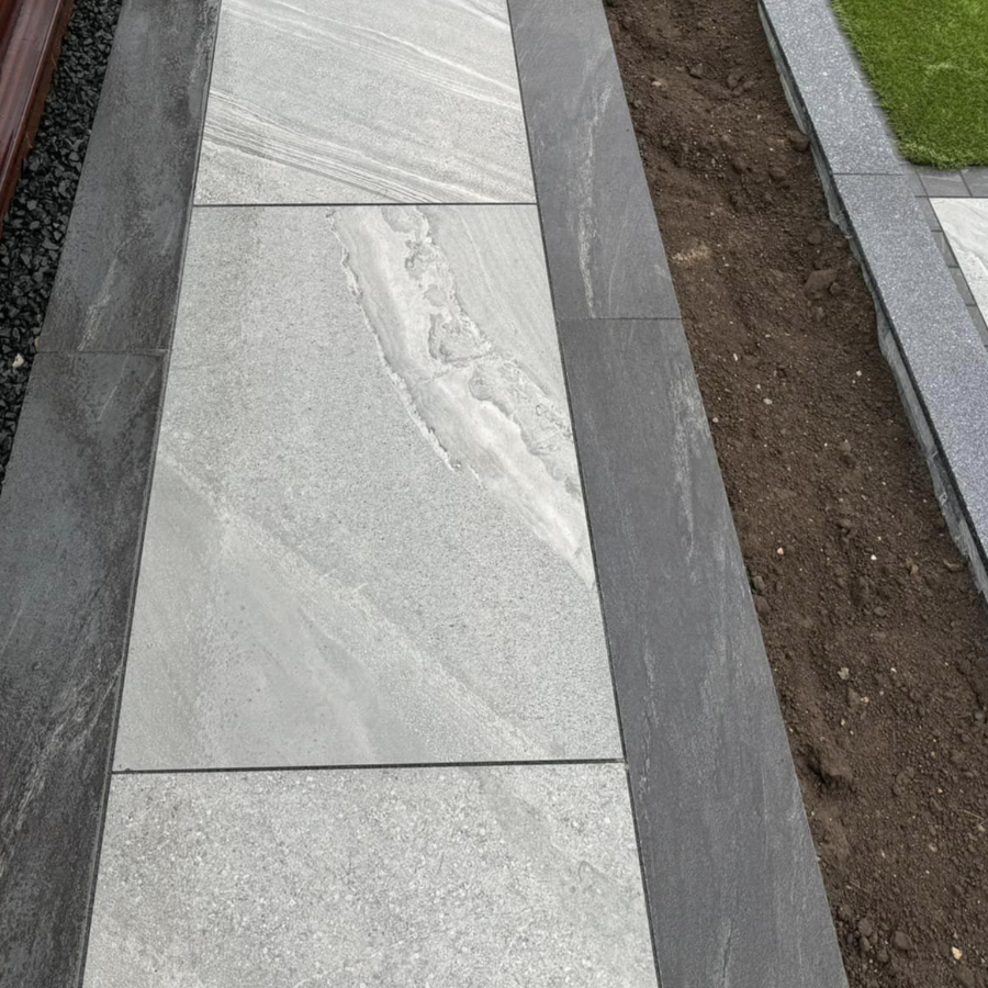 Pompei Grey Outdoor Porcelain Paving Slabs - 600x600x20 mm