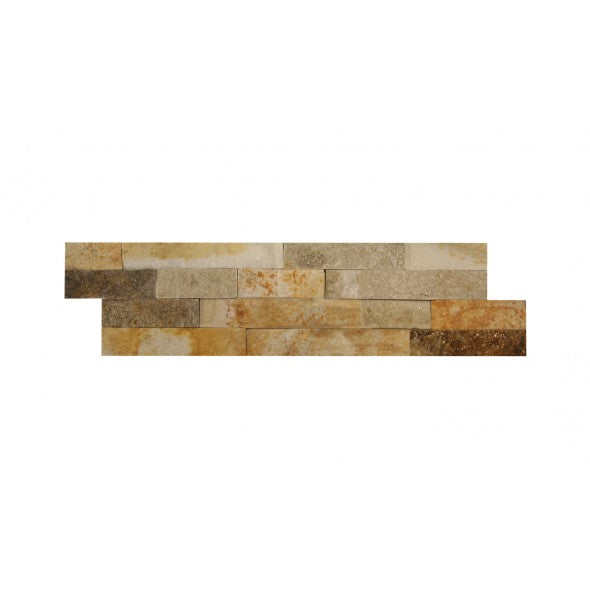 Quartz Beige Natural Split Face Wall Cladding Tile 150x550 mm