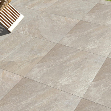 Quarzite Beige Outdoor Porcelain Paving Slabs - 800x800x20 mm