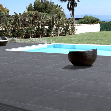 Saturnia Anthracite Outdoor Porcelain Paving Slabs - 1200X600x20mm