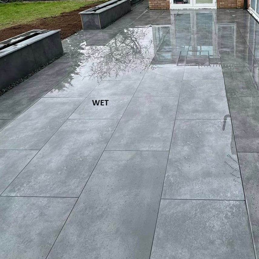 Saturnia Anthracite Outdoor Porcelain Paving Slabs - 1200X600x20mm