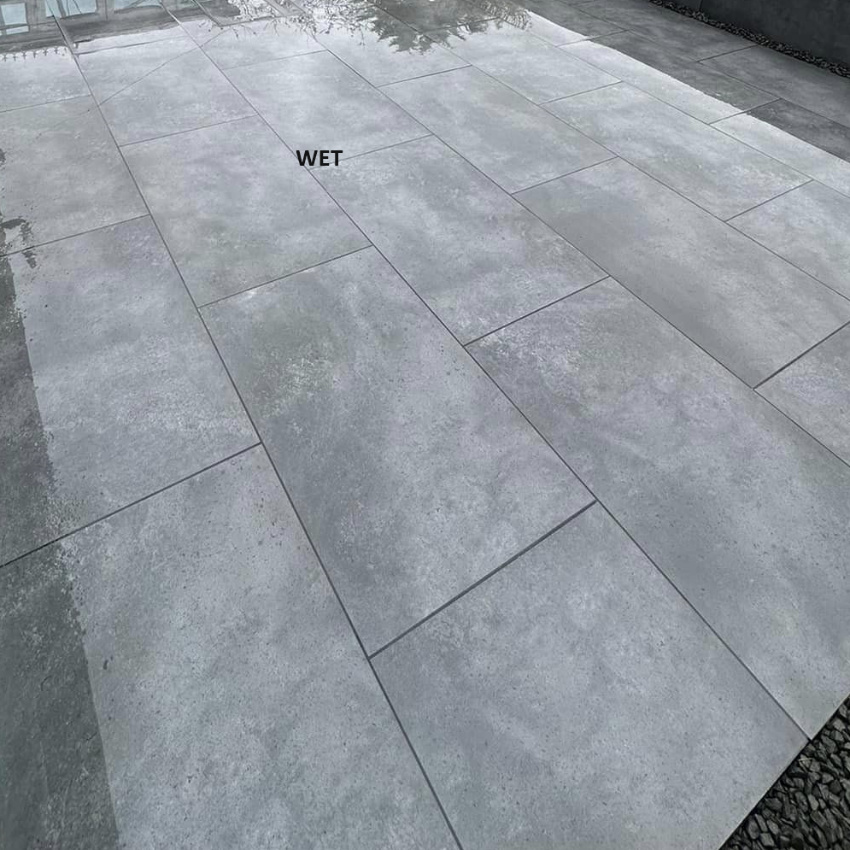 Saturnia Anthracite Outdoor Porcelain Paving Slabs - 1200X600x20mm