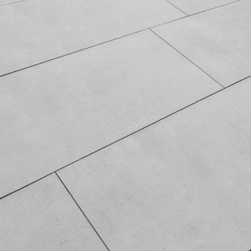 Saturnia White Outdoor Porcelain Paving Slabs - 900x600x20 mm