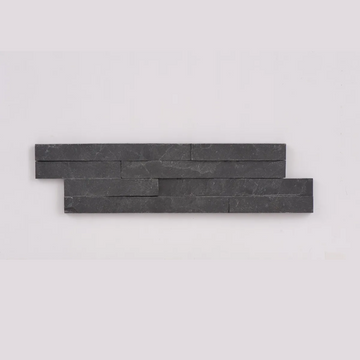 Slate Black Natural Stone Split Face Wall Cladding 100x360 mm