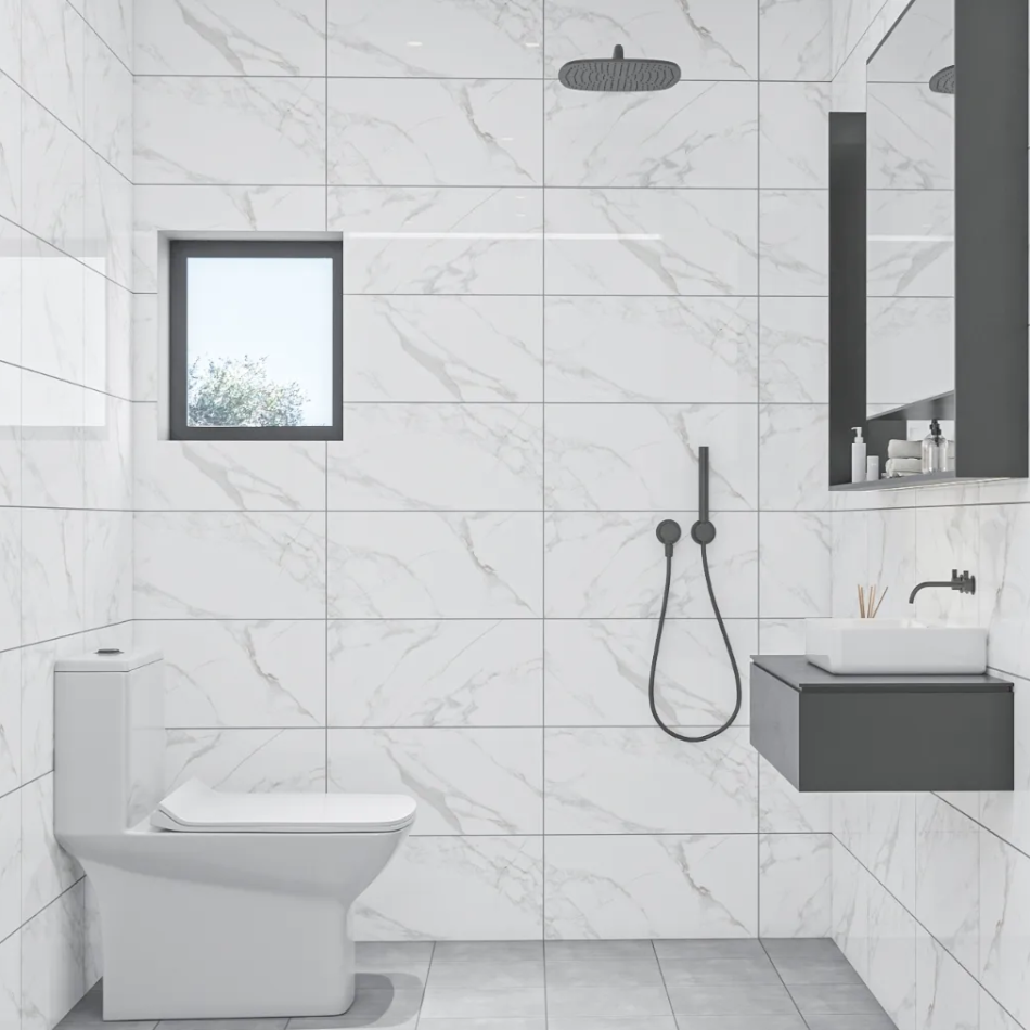 Statuario Polished Wall&Floor Porcelain Tile 300x600mm