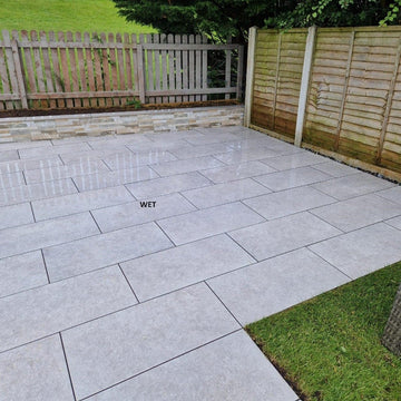 Toscana Grey Italian Outdoor Porcelain Paving Slabs - 900x450x20 mm