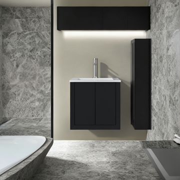 Verona Matt Black Cloakroom Vanity - 400mm