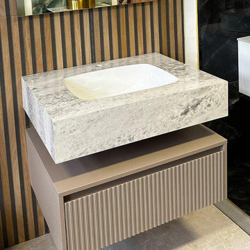 Sassualo Porcelain Floating Vanity With Soft Touch Drawer - 800mm / 1000mm