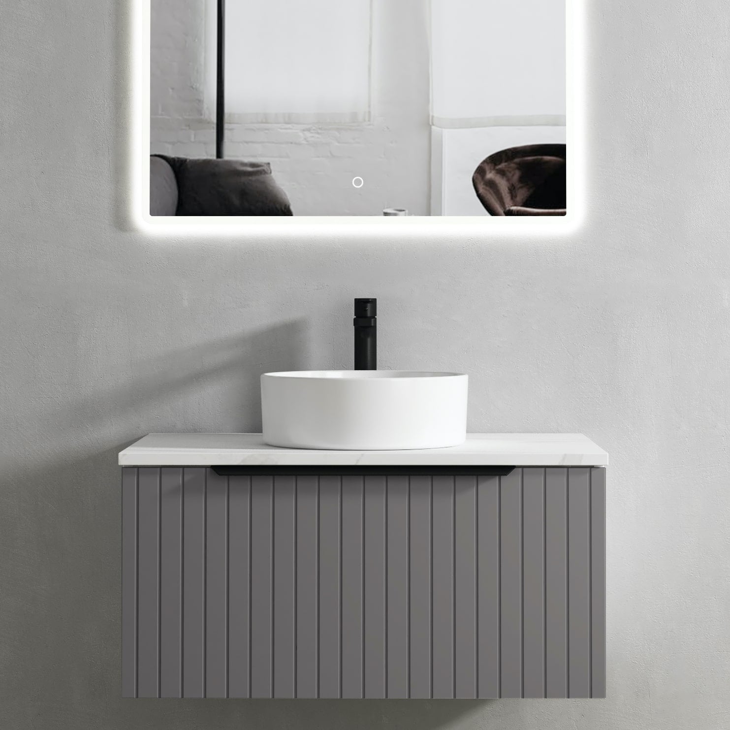 Valley Light Fluted Vanity - 800mm