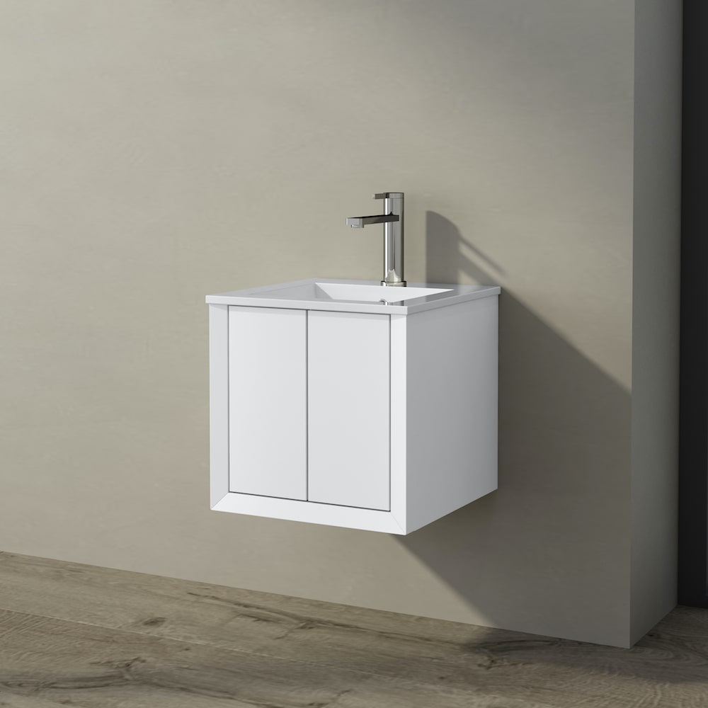  Verona Matt White Cloakroom Vanity - 400mm